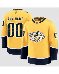 Men's Nashville Predators Active Player Custom Gold 2024-25 Home Stitched Hockey Jersey (Gold)