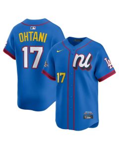 Men's National League #17 Shohei Ohtani Blue 2025 All-Star Edition Limited Player Jersey (Blue)