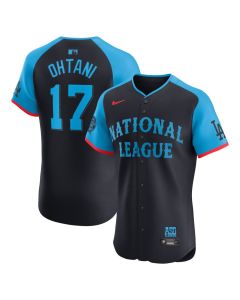 Men's National League #17 Shohei Ohtani Navy 2024 MLB All-Star Game Elite Player Jersey