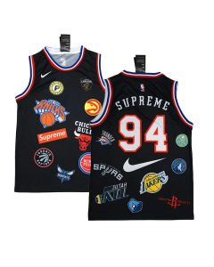 Men's NBA Black Stitched Basketball Jersey (Black)