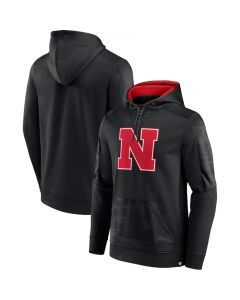 Men's Nebraska Huskers Black On The Ball Pullover Hoodie