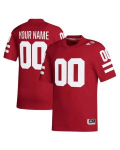 Men's Nebraska Huskers Scarlet Replica Custom Football Jersey Customized Black Stitched Game Jersey
