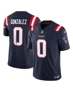 Men's New England Patriots #0 Christian Gonzalez Navy Vapor F.U.S.E. Limited Jersey