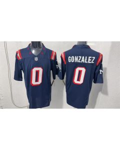 Men's New England Patriots #0 Christian Gonzalez Navy Vapor F.U.S.E. Limited Jersey (Style 2)