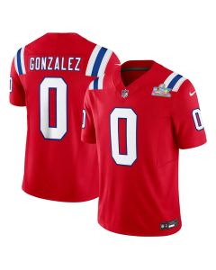 Men's New England Patriots #0 Christian Gonzalez Red F.U.S.E. Vapor Limited Stitched Football Jersey (Red)