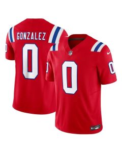 Men's New England Patriots #0 Christian Gonzalez Red Vapor F.U.S.E. Limited Jersey