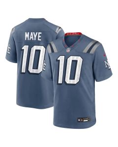 Men's New England Patriots #10 Drake Maye Blue Rivalries Collection Game Jersey (Blue)
