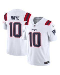 Men's New England Patriots #10 Drake Maye White Vapor F.U.S.E. Limited Jersey (White)