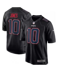 Men's New England Patriots #10 Mac Jones Black Stitched Football Jersey
