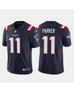 Men's New England Patriots #11 DeVante Parker Navy Vapor Untouchable Limited Stitched Jersey