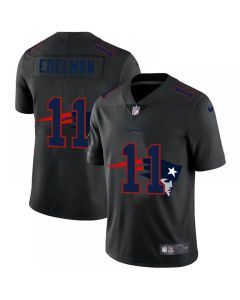 Men's New England Patriots #11 Julian Edelman Black Shadow Logo Limited Stitched Jersey