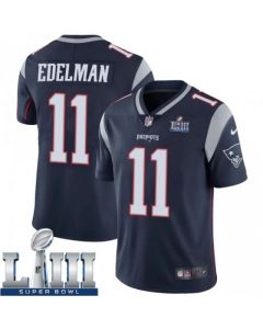 Men's New England Patriots #11 Julian Edelman Navy Blue Super Bowl LIII Vapor Untouchable Limited Stitched NFL Jersey