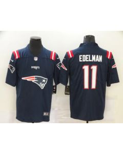 Men's New England Patriots #11 Julian Edelman Navy Team Big Logo Limited Stitched NFL Jersey