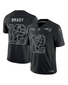 Men's New England Patriots #12 Tom Brady Black 2026 Salute to Service Vapor F.U.S.E. Limited Jersey