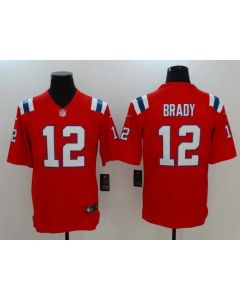 Men's New England Patriots #12 Tom Brady Red Vapor Untouchable Limited Stitched NFL Jersey