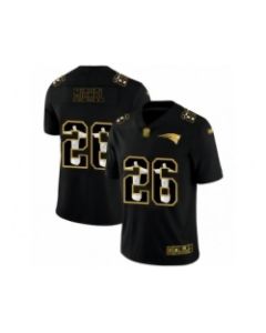 Men's New England Patriots #26 Sony Michel Black Jesus Faith Edition Limited Stitched Jersey