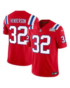 Men's New England Patriots #32 TreVeyon Henderson Red F.U.S.E. Vapor Limited Stitched Football Jersey (Red)