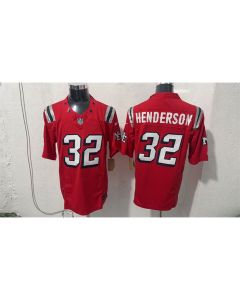 Men's New England Patriots #32 TreVeyon Henderson Red Vapor F.U.S.E. Limited Jersey