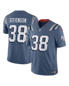 Men's New England Patriots #38 Rhamondre Stevenson Blue Rivalries Collection F.U.S.E. Vapor Limited Stitched Jersey (Blue)