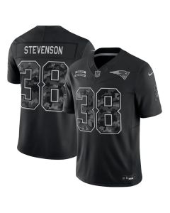 Men's New England Patriots #38 Rhamondre Stevenson Black 2026 Salute to Service Vapor F.U.S.E. Limited Jersey