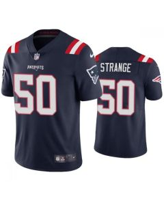 Men's New England Patriots #50 Cole Strange Navy Vapor Untouchable Limited Stitched Jersey