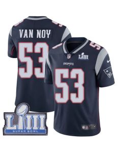 Men's New England Patriots #53 Kyle Van Noy Navy Blue Super Bowl LIII Vapor Untouchable Limited Stitched NFL Jersey