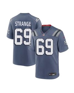 Men's New England Patriots #69 Cole Strange Blue Rivalries Collection Game Jersey (Blue)