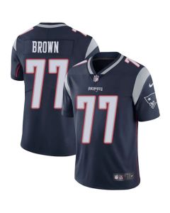 Men's New England Patriots #77 Trent Brown Navy Blue Vapor Untouchable Limited Stitched NFL Jersey