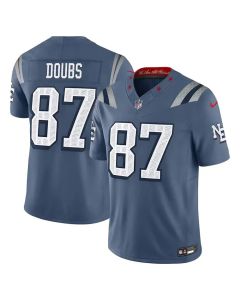 Men's New England Patriots #87 Romeo Doubs Blue Rivalries Collection Vapor F.U.S.E. Limited Jersey