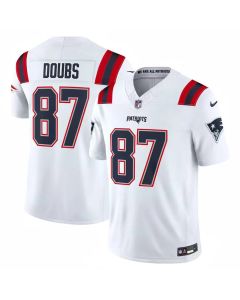 Men's New England Patriots #87 Romeo Doubs White Vapor F.U.S.E. Limited Jersey