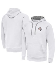 Men's New England Patriots Antigua White 2025 AFC Champions Victory Hoodie (White)