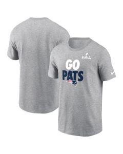 Men's New England Patriots Heather Gray Super Bowl LX Fast As Fast Gets T-Shirt (Gray)