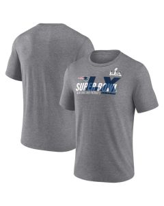Men's New England Patriots Heather Gray Super Bowl LX Made It Tri-Blend T-Shirt (Gray)