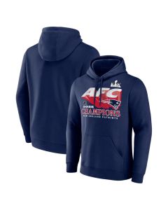 Men's New England Patriots Navy 2025 AFC Champions Quick Pass Hoodie (Navy)