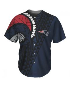 Men's New England Patriots Navy Baseball Jersey