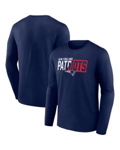 Men's New England Patriots Navy One Two Long Sleeve T-Shirt (Navy)