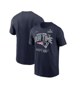 Men's New England Patriots Navy Super Bowl LX Clear Sign T-Shirt (Navy)