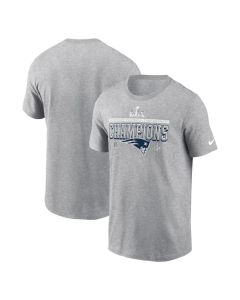Men's New England Patriots Nike Heather Gray 2025 AFC Champions Locker Room Trophy Collection T-Shirt (Gray)