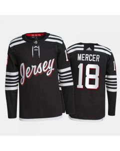 Men's New Jersey Devils #18 Dawson Mercer 2021/22 Black Stitched Jersey