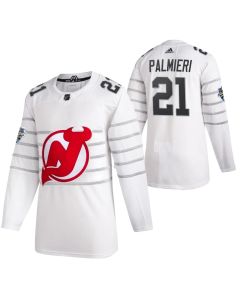 Men's New Jersey Devils #21 Kyle Palmieri 2020 White All Star Stitched NHL Jersey