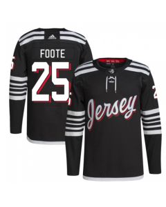 Men's New Jersey Devils #25 Nolan Foote 2021/22 Black Stitched Jersey