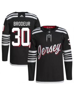Men's New Jersey Devils #30 Martin Brodeur 2021/22 Black Stitched Jersey