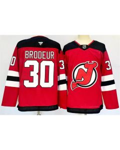 Men's New Jersey Devils #30 Martin Brodeur Red 2024-25 Home Stitched Hockey Jersey