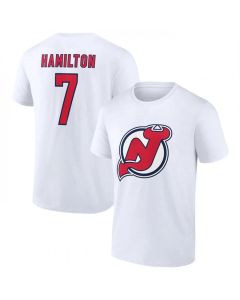 Men's New Jersey Devils #7 Dougie Hamilton White T-Shirt