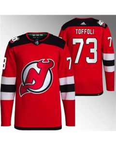 Men's New Jersey Devils #73 Tyler Toffoli Red Stitched Jersey