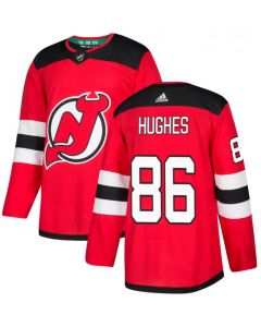 Men's New Jersey Devils #86 Jack Hughes Red Stitched NHL Jersey