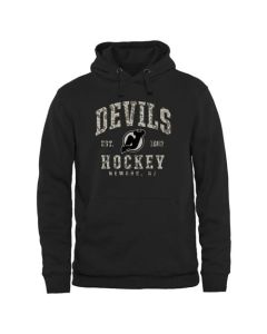 Men's New Jersey Devils Black Camo Stack Pullover Hoodie