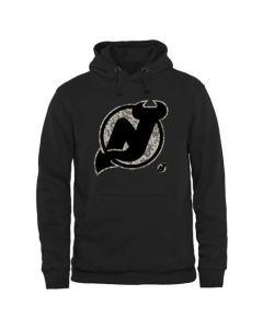 Men's New Jersey Devils Black Rink Warrior Pullover Hoodie