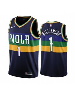 Men's New Orleans Pelicans #1 Zion Williamson 2022/23 Black City Edition Stitched Basketball Jersey