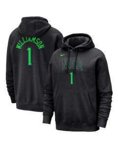 Men's New Orleans Pelicans #1 Zion Williamson Black 2023/24 City Edition Name & Number Pullover Hoodie